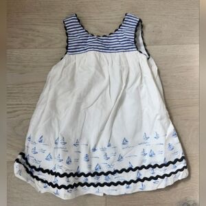 Dylan & Abby Baby Girl  Sailboat Summer Dress 3-6